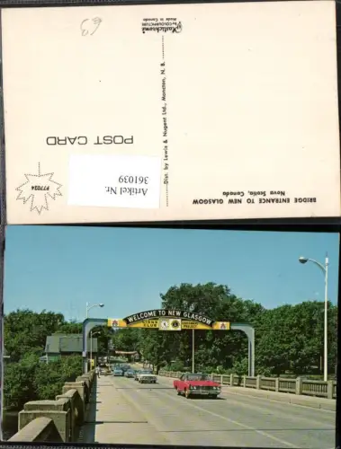 361039,Canada Nova Scotia Bridge Entrance to New Glasgow Brücke Straßenansicht