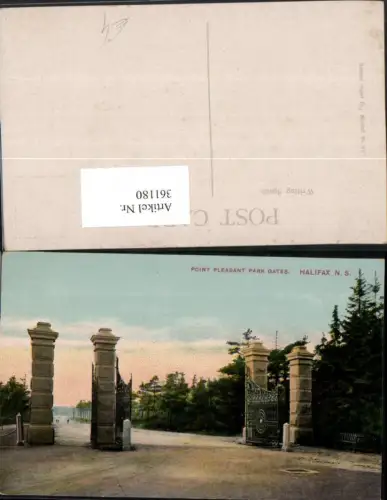 361180,Canada Nova Scotia Halifax Point Pleasant Park Gates Eingang