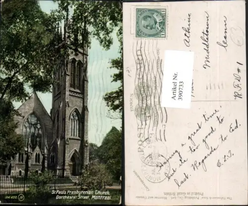 390733,Canada Quebec Montreal Dorchester Street St. Pauls Presbyterian Church Kirche