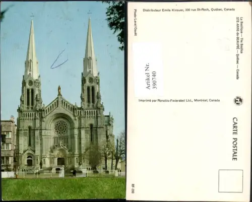 390740,Canada Quebec Ste-Anne-de-Beaupre La Basilique Kirche