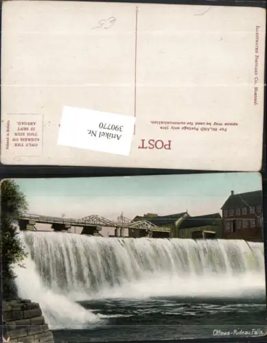 390770,Canada Ontario Ottawa Rideau Falls Wasserfall Brücke