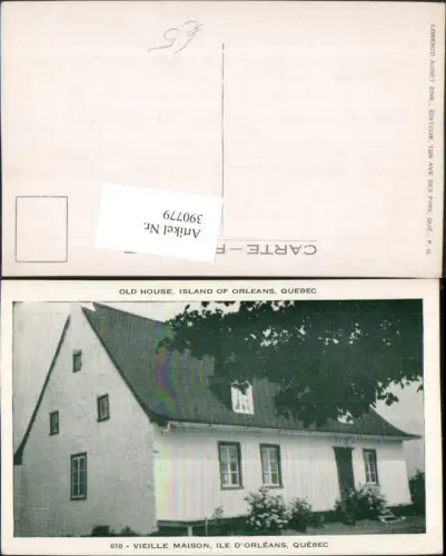 390779,Canada Quebec Island of Orleans Old House Altes Haus