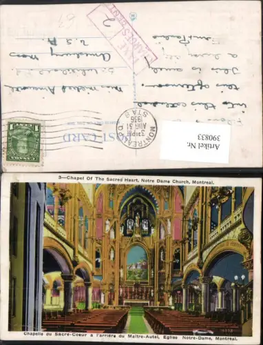 390833,Canada Quebec Montreal Notre Dame Church Chapel of the Sacred Heart Kirche Innenansicht