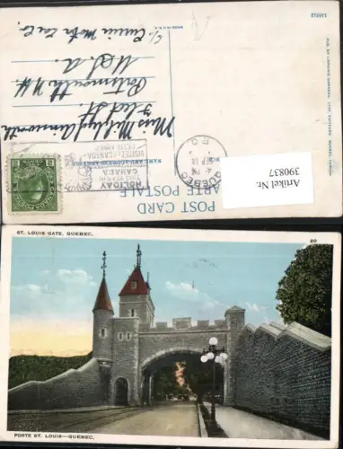 390837,Canada Quebec St. Louis Gate Porte Tor Straßenansicht
