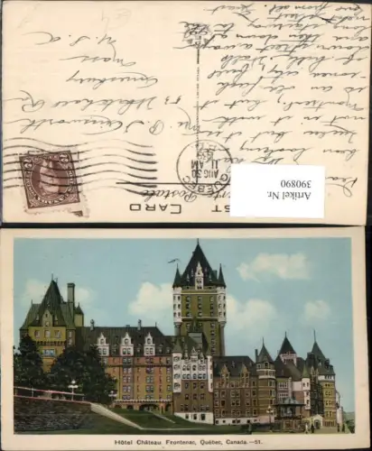 390890,Canada Quebec Hotel Chateau Frontenac Schloss