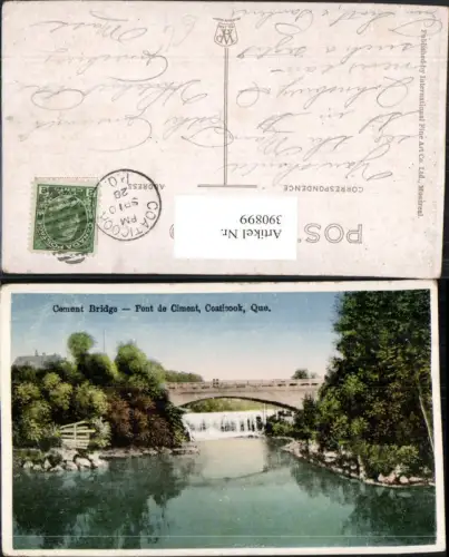 390899,Canada Quebec Coaticook Pont de Ciment Brücke Wasserfall