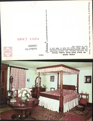 390908,Canada Ontario London Ridout Street North Eldon House Bedroom Bett