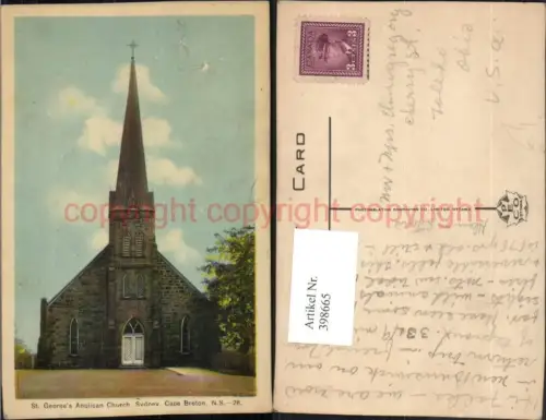 398665,Nova Scotia Cape Breton Sydney St. Georges Anglican Church Kirche