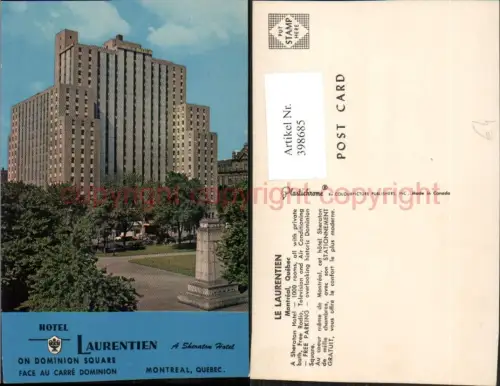 398685,Quebec Montreal Hotel Laurentien