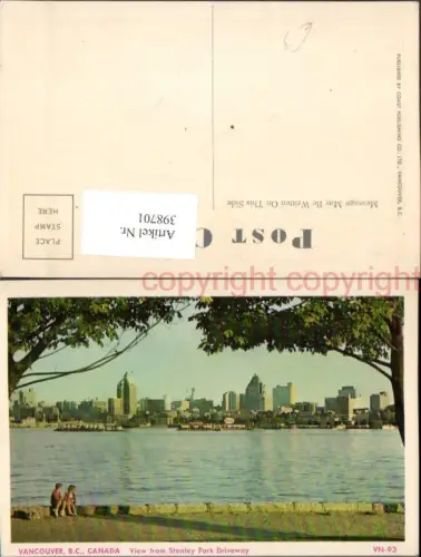 398701,British Columbia Vancouver from Stanley park Driveway Teilansicht