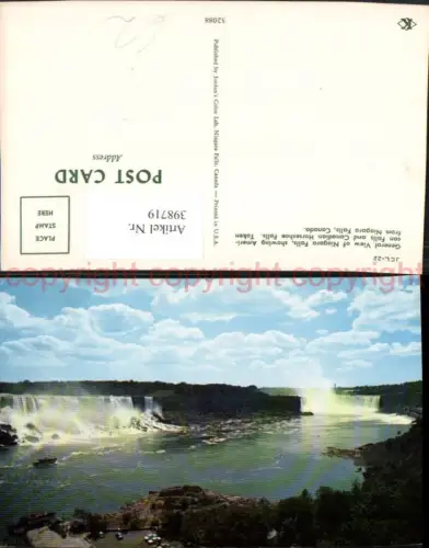 398719,Ontario Niagara Falls American Falls Canadian Horseshoe Falls Wasserfälle