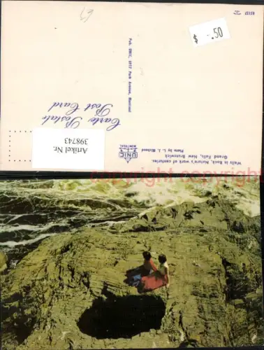 398743,New Brunswick Grand Falls Wells in Rock Felsen Wellen