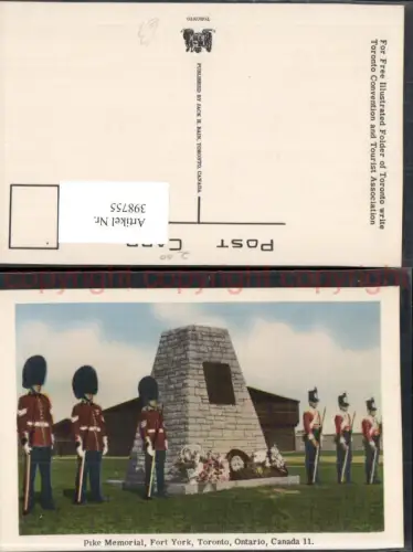 398755,Ontario Toronto Fort York Pike Memorial Wachen Uniform