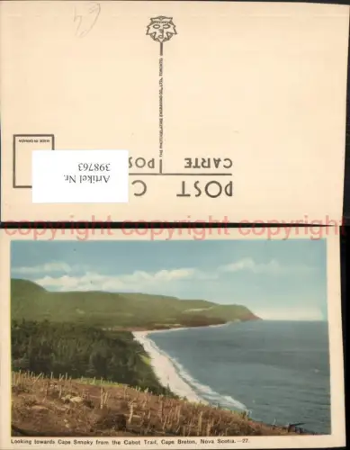 398763,Nova Scotia Cape Breton Cape Smoky from Cabot Trail