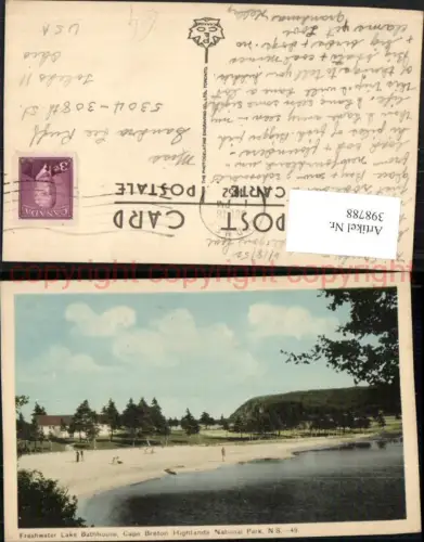 398788,Nova Scotia Cape Breton Highlands National Park Lake Bathhouse Ufer