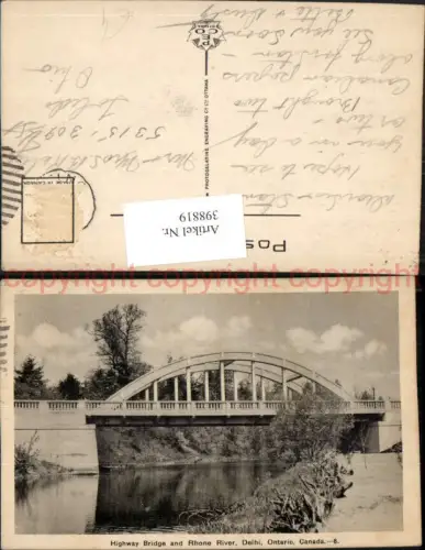 398819,Ontario Delhi Highway Bridge and Rhone River Brücke