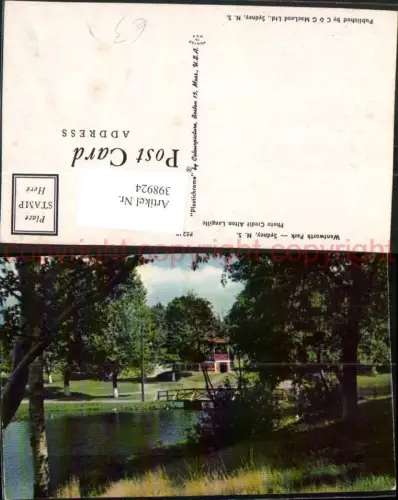 398924,Nova Scotia Sydney Wentworth Park Pavillon Brücke