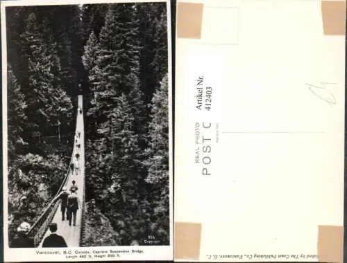 412403,British Columbia Vancouver Capilano Suspension Bridge Brücke