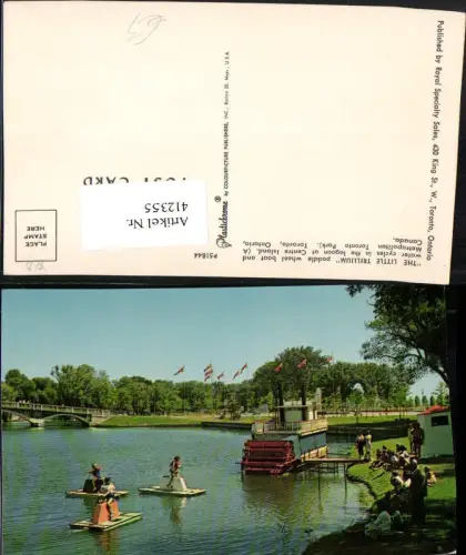 412355,Ontario Toronto Little Trillium paddle wheel boat and water cycles Schaufelraddampfer Tretboot