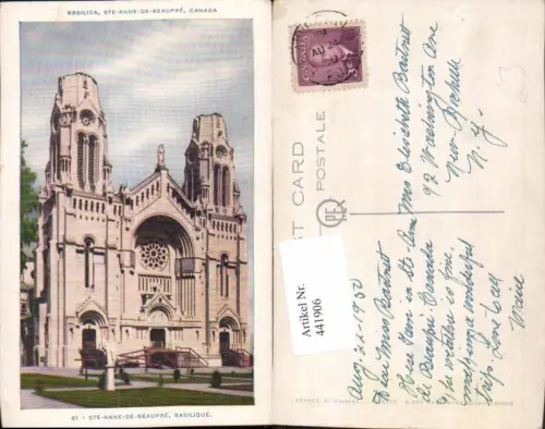 441906,Quebec Sainte-Anne-de-Beaupre Basilica Kirche