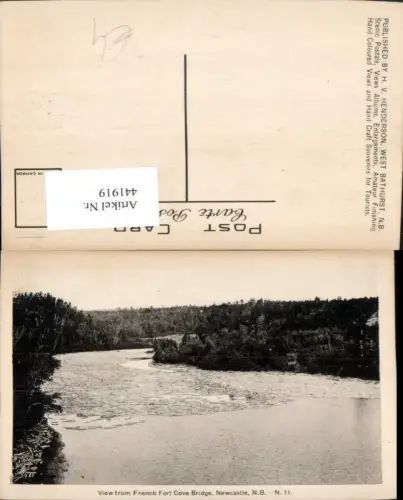 441919,New Brunswick Newcastle View from French Fort Cove Bridge Fluss