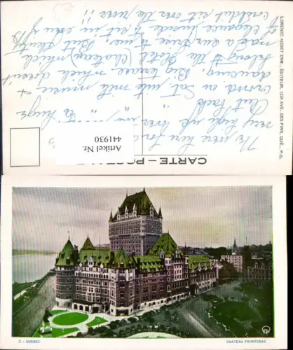 441930,Quebec Chateau Frontenac Schloss