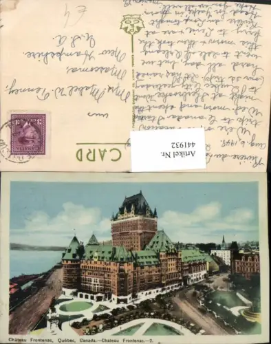 441932,Quebec Chateau Frontenac Schloss