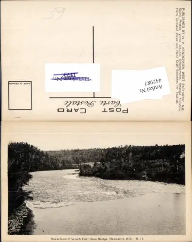 442987,New Brunswick Newcastle View from French Fort Cove Bridge Fluss