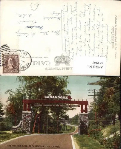 453947,Ontario Western Gate to Gananoque Tor Straßenpartie