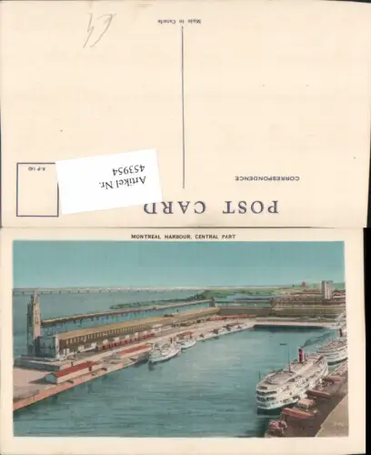 453954,Quebec Montreal Harbour Central Part Hafen Dampfer
