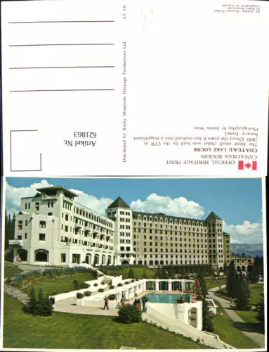 621863,Chateau Lake Louise Canadian Rockies Luxery Hotel Canada
