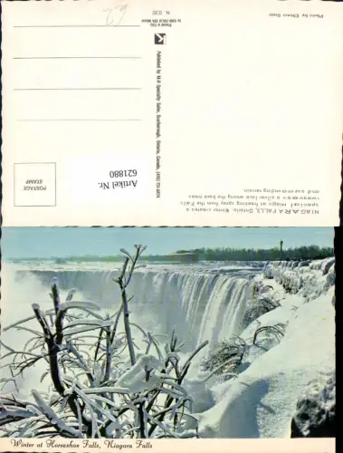621880,Niagara Falls Ontario Horseshoe Falls Winter creates freezing spray from the Falls Canada
