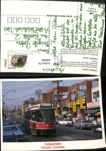 648986,Toronto Ontario Chinatown Straßenbahn Canada Kanada
