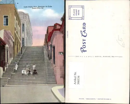 390534,Cuba Santiage de Cuba Calle Padre Pico Stiege