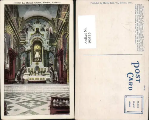 390535,Cuba Havana Havanna Merced Church Interior Kirche Innenansicht
