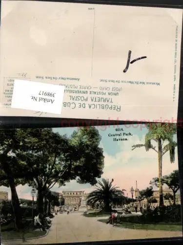 398917,Cuba Havana Central Park