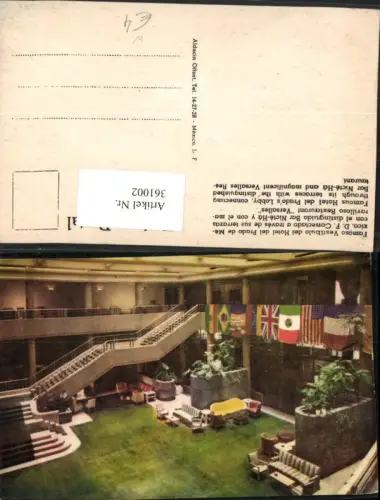 361002,Mexico Famoso Vestibulo del Hotel desl Prado Innenansicht