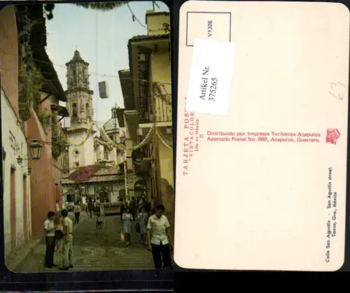 375265,Mexico Taxco Calle San Agustin Straßenansicht Kirchenturm