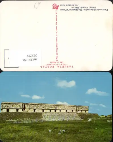 375289,Mexico Yucatan Uxmal Palacio del Gobernador Palast