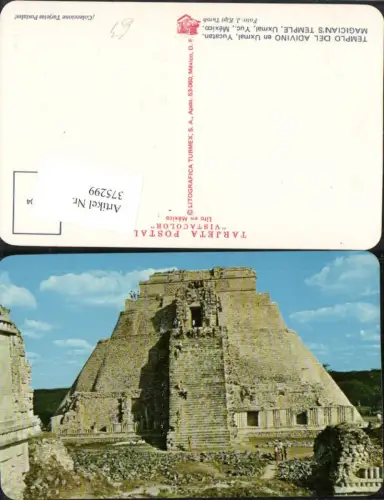375299,Mexico Yucatan Uxmal Templo del Adivino Magicians Temple Tempel