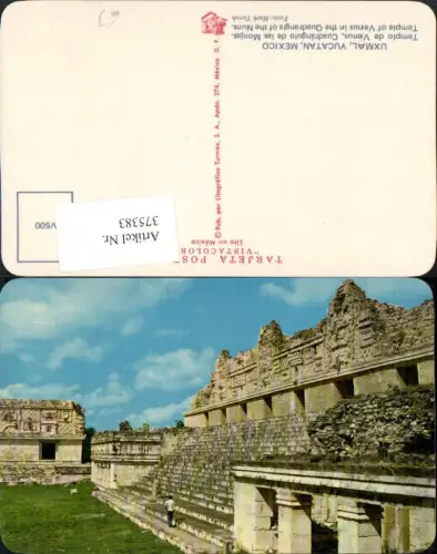 375383,Mexico Yucatan Uxmal Templo de Venus Cuadrangulo de las Monjas Tempel