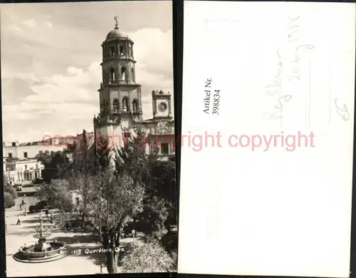 398834,Mexico Queretaro Santiago de Queretaro Kirche Brunnen