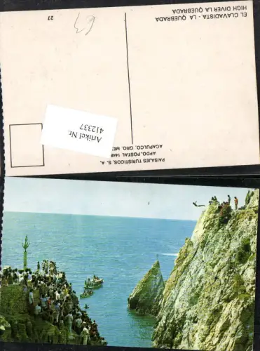 412337,Mexico Guerrero Acapulco La Quebrada El Clavadista Klippenspringer Klippe