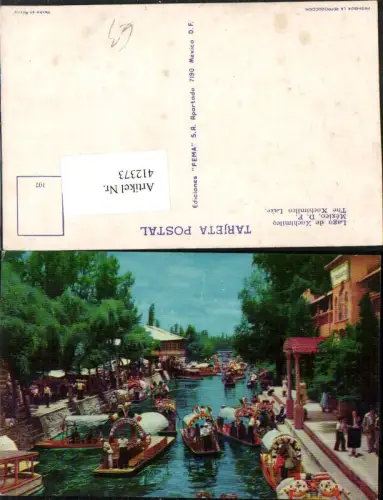 412373,Mexico City Xochimilco Lake Kanal Fluss Boote