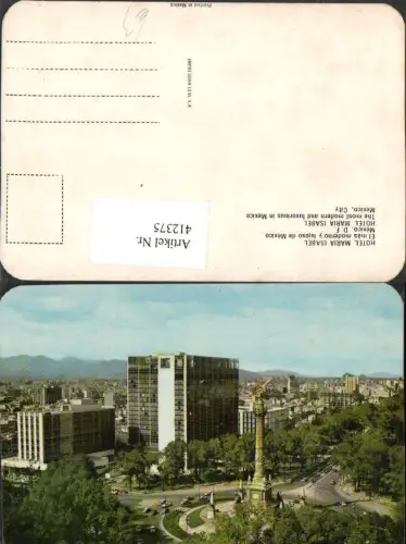 412375,Mexico City Hotel Maria Isabel Teilansicht Gebäude Säule