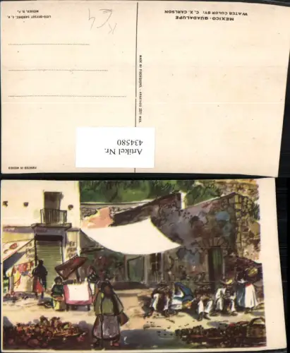 434580,Künstler AK C. X. Carlson Mexico City Guadalupe Volkstypen Motiv