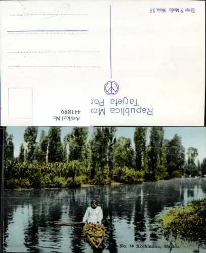 441889,Mexico City Xochimilco Fluss Boot