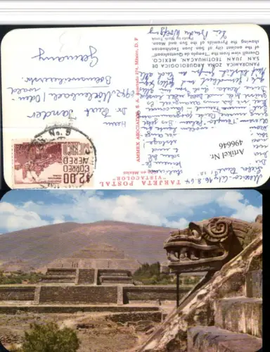 496646,Mexico Panoramica Zona Arqueologica de San Juan Teotihuacan Tempel