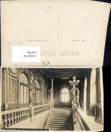618796,Foto Ak Mexico Stadt City Escalera del Palacio Municipal Stiege