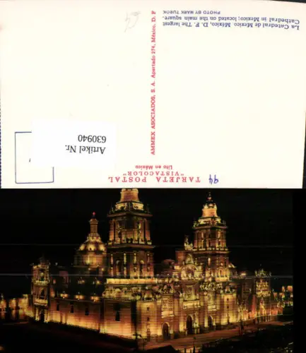 630940,La Catedral de Mexico City b. Nacht Mexico